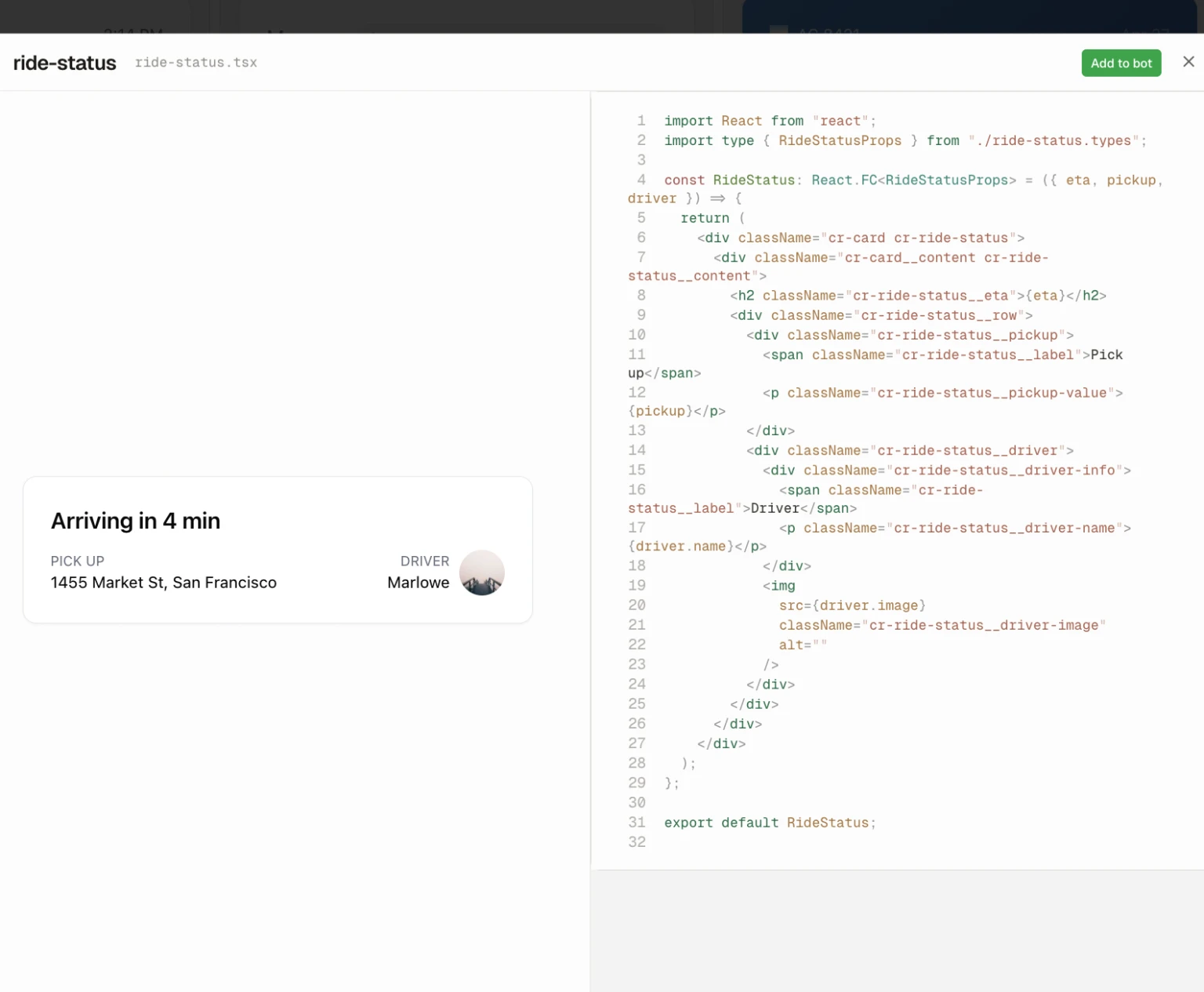 Previewing an installed component with its source in the Dev Console