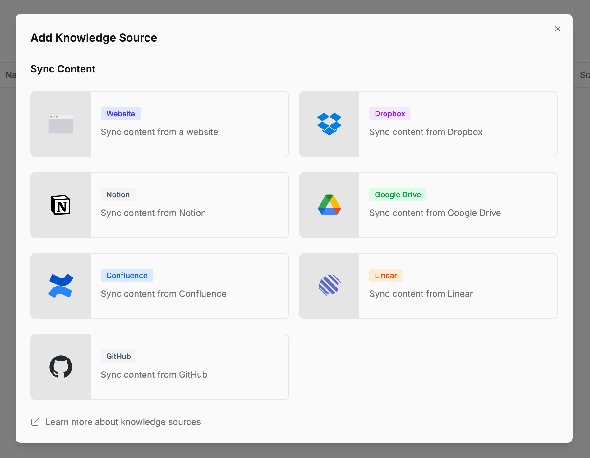 New knowledge sources